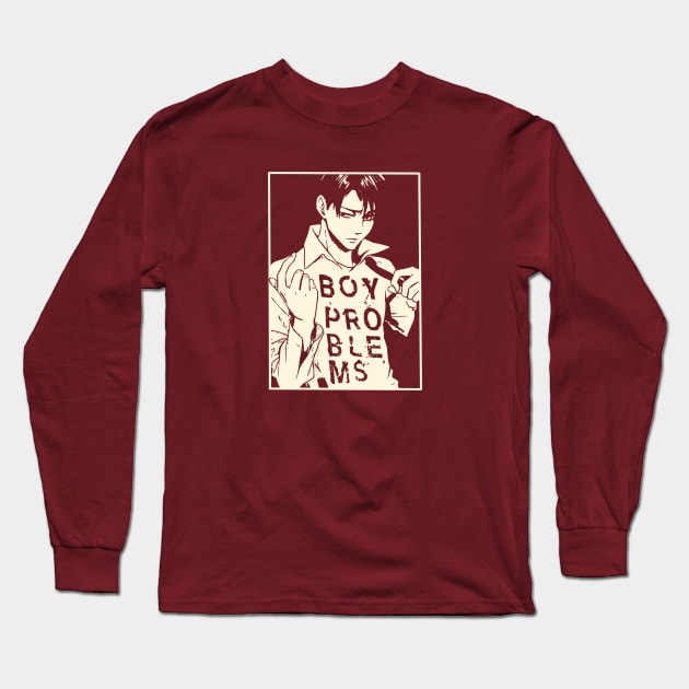 Teenage Angst - Boy Problem Logo design Long Sleeve T-Shirt by Al-loony